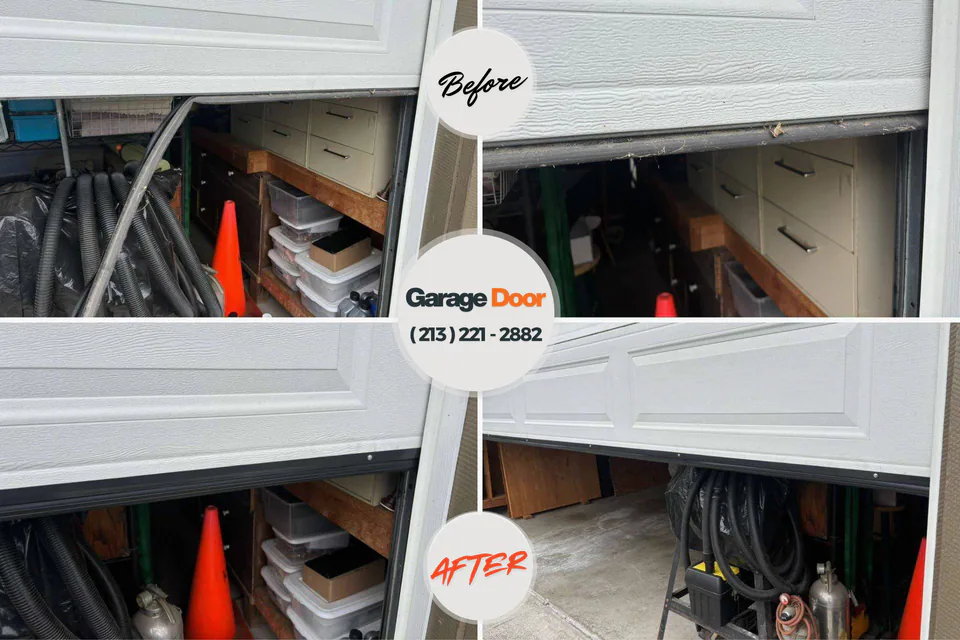 Before and after: garage door repair Jefferson County